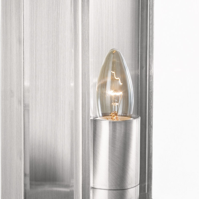 Caden 25cm H Outdoor Flush Mount, Satin Silver