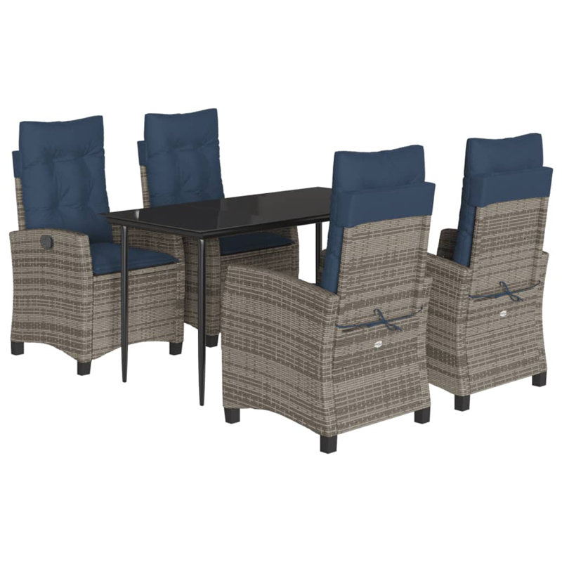 Table rectangulaire 5 pièces Vidaxl