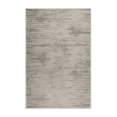Machine Washable Abstract Beige Area Rug