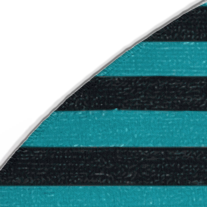 Tapis intérieur / extérieur gris HorizontalStripes, Rond 5 pi