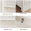 Buffet Farmhouse avec portes de grange et tablettes réglables | Grand buffet de rangement de cuisine avec 4 espaces ouverts, 2 tiroirs, noir-1648540178