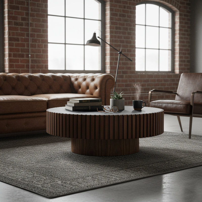 Table basse Modern Modern, Noir, Noyer