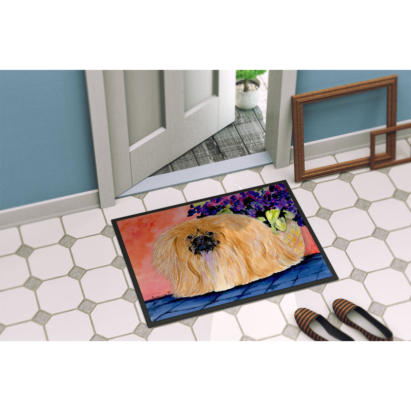 Tapis de porte d’intérieur anti-dérapant pékinois, Rectangle 2 pi x 3 pi