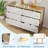 6-Drawer Dresser, Wood Construction, 47.2" W, Farmhouse Style for Bedroom and Living Room-1617262127