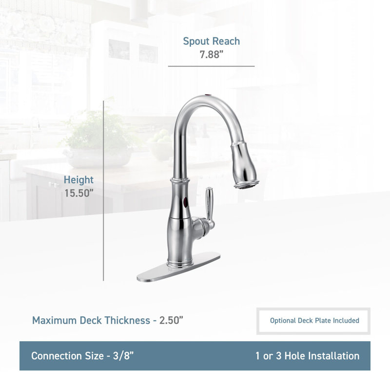 Brantford Pull Down Touchless Single Handle Kitchen Faucet, Oil Rubbed Bronze