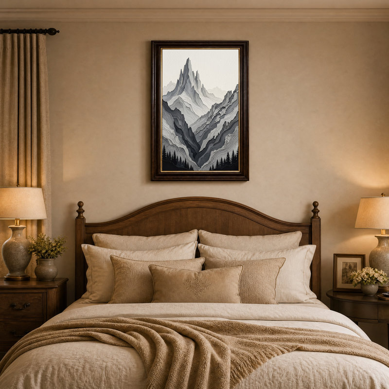 Art mural en toile noir et blanc, H 18 po x l 12 po