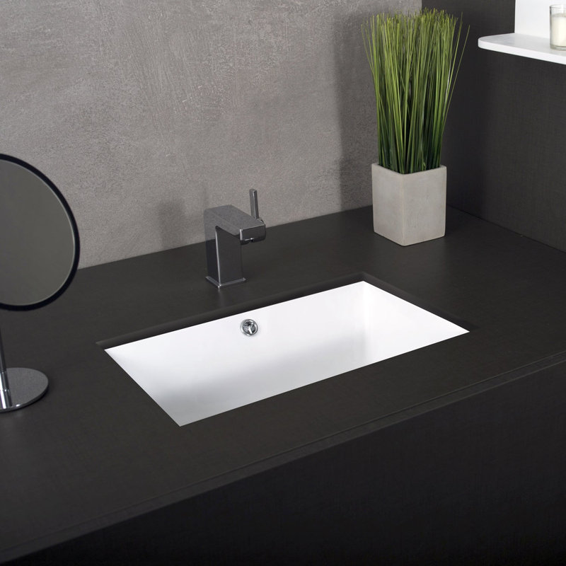 DAX 13.58'' White Bathroom Sink