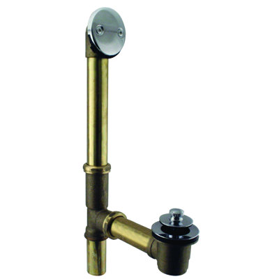14 20 ga. Ensemble de drain de baignoire à tirer et fermer avec trop-plein à 2 trous