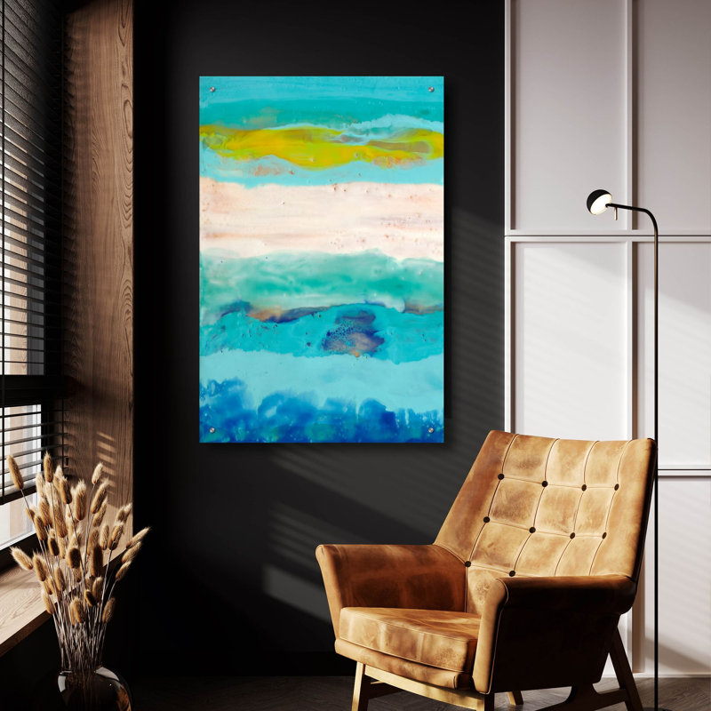 «Salt Air 1» par Alicia Ludwig, art mural en verre acrylique, H 36 po x l 24 po x P 0,2 po