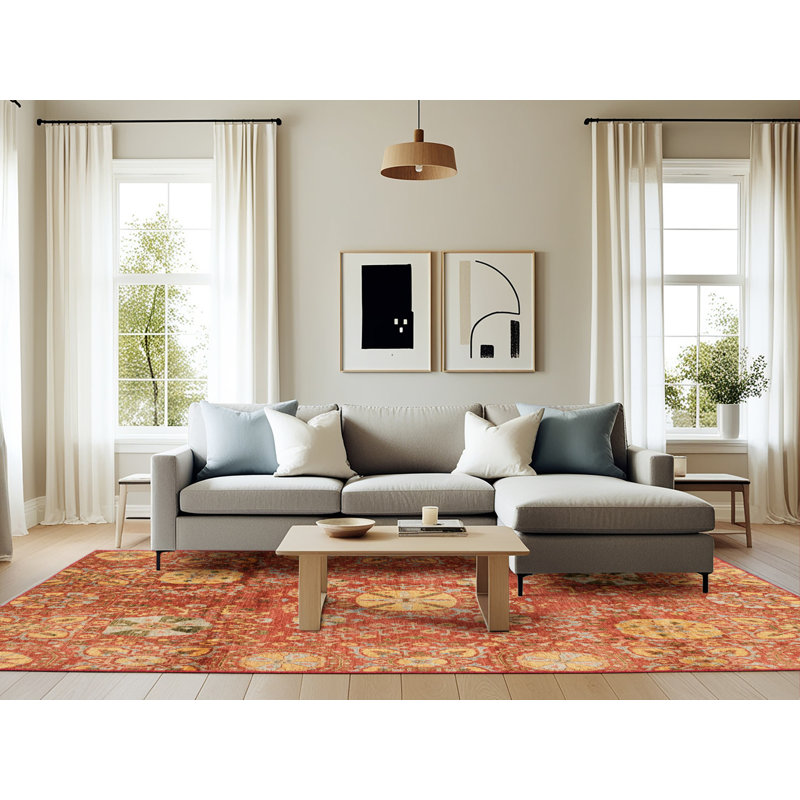 Abstract Indoor Rug, Rectangle 6' x 9'