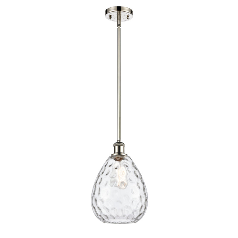 Jaron 1 - Light Single Pendant, Polished Nickel, 6 Watt Vinage LED Bulb
