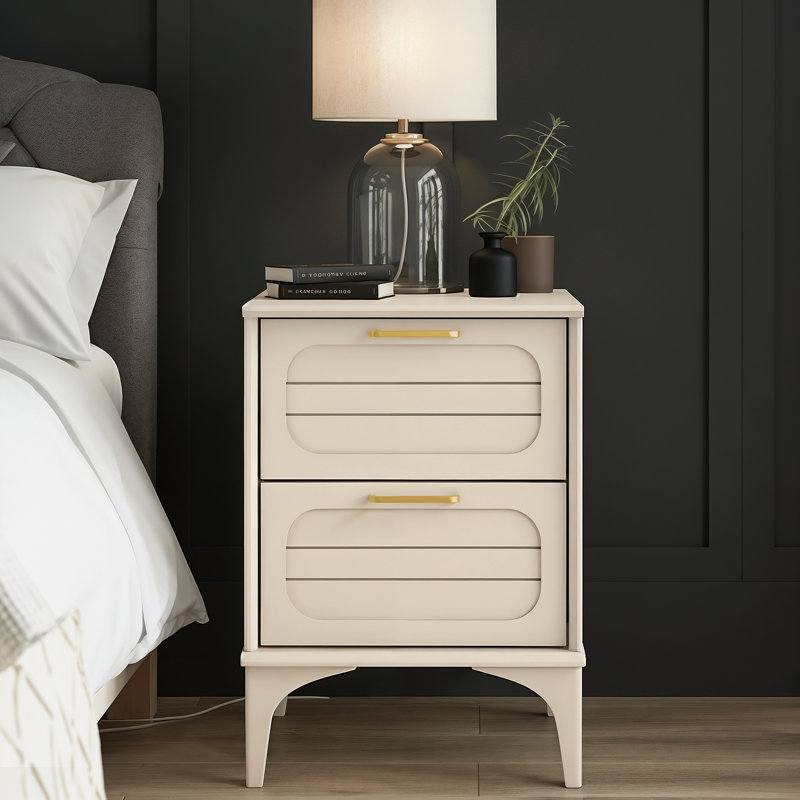 Curtis 2 Drawer Bedside Table, Natural