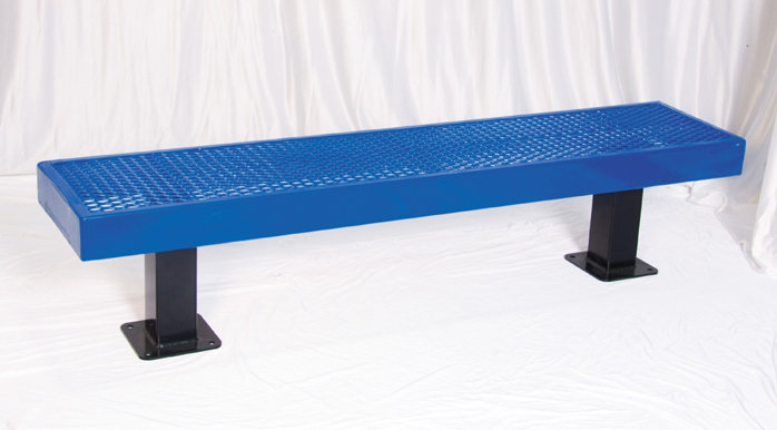 Banc de pique-nique en acier Gaviota, Noir / Bleu, 6 pi