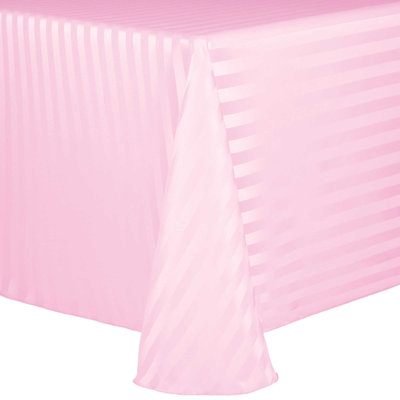 Latitude Run® Satin-Stripe Tablecloth Oval