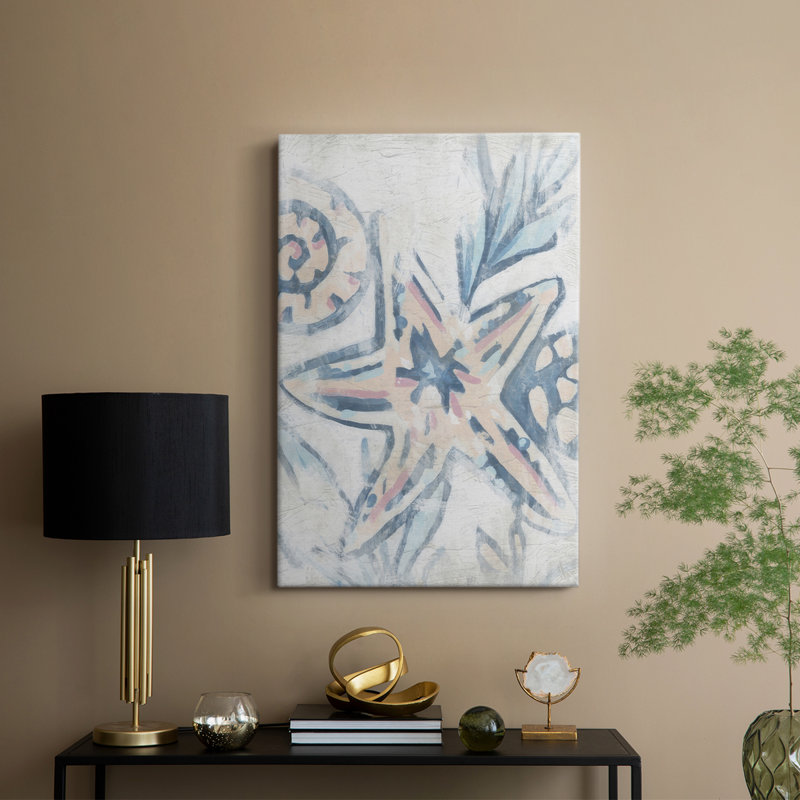 Beach Shell Fresco IV -Galery Wraraped Cavas, H 18 po x l 12 po