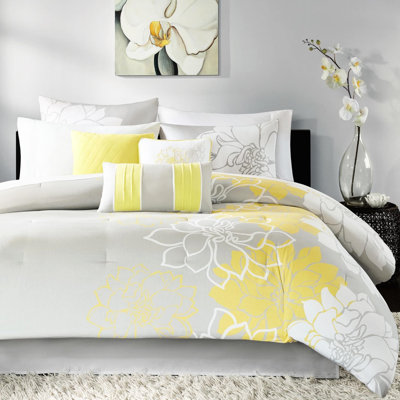 King Bed , Taupe Yellow Cotton With 180Tc Cross Weave Reverse Printed Bedding King, Filling