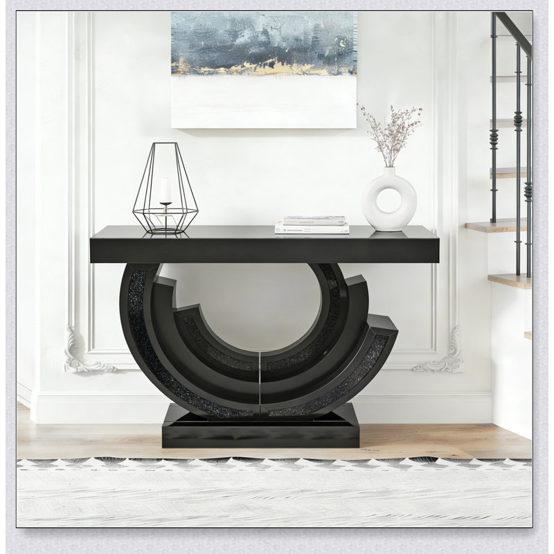 Console avec miroir en verre et miroir