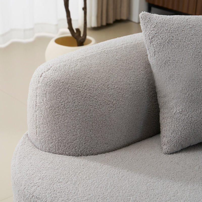 Canapé Curved, Tissu gris