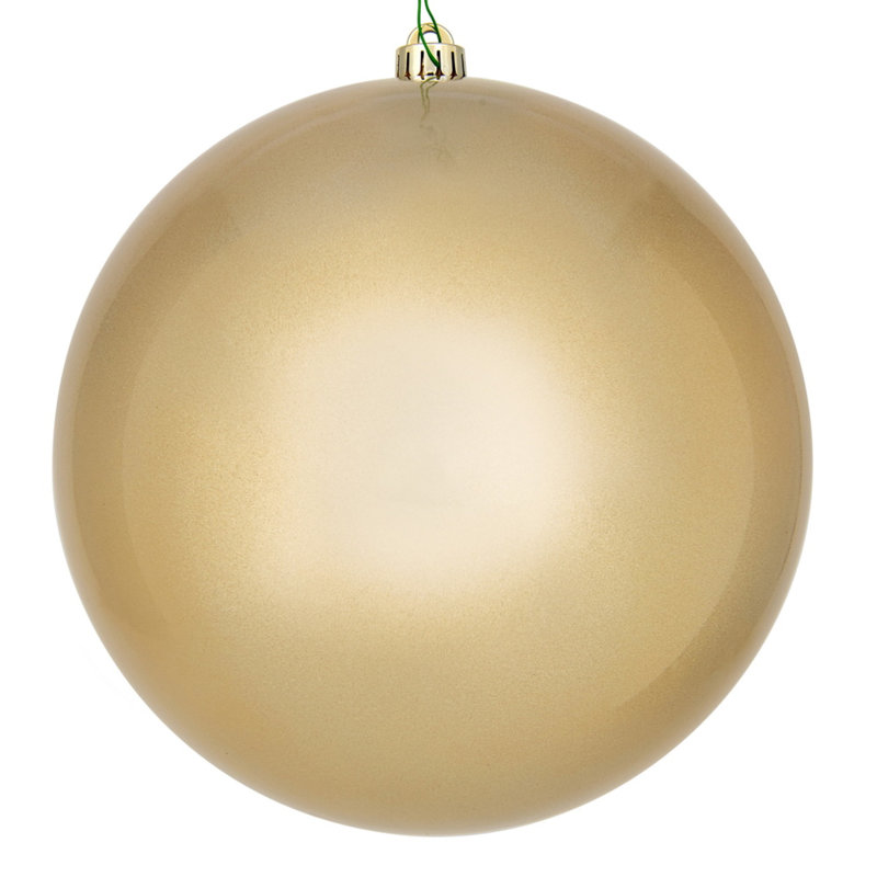 Holiday Décor Ball Ornament, 10" H x 10" W x 10" D, Oat