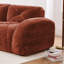 2 places rouge brun avec tissu de velours doux, conception ergonomique, combinaison modulaire, s'adapte aux espaces de vie comme un nuage luxueux, aucun assemblage requis