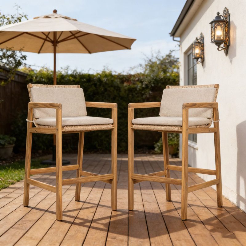 Wood Outdoor Barstool