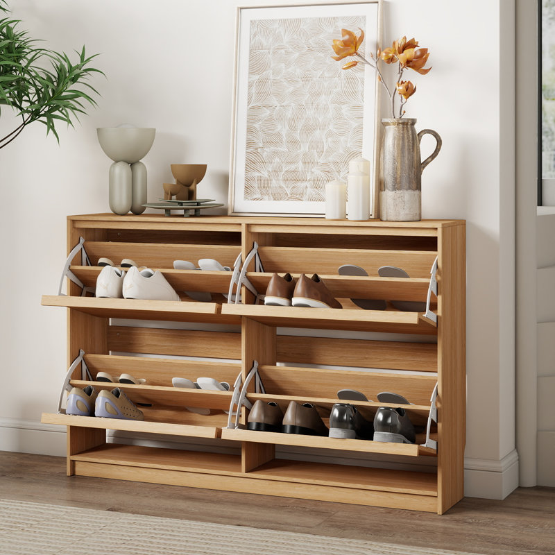 Armoire de rangement à chaussures pour 47 paires de l 47,2 po, Naturel