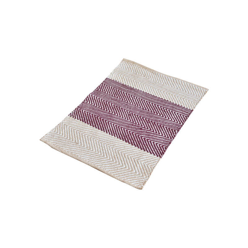 Lyndhur Chevron Indoor Doormat, Burgundy