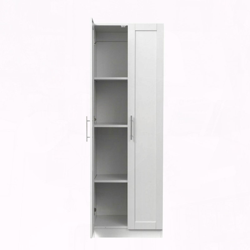 Armoire haute avec portes et tablettes