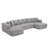 Boneless Modern Modular Oversized U-Shaped Sectional Sofa With 8 Pillows-865453918