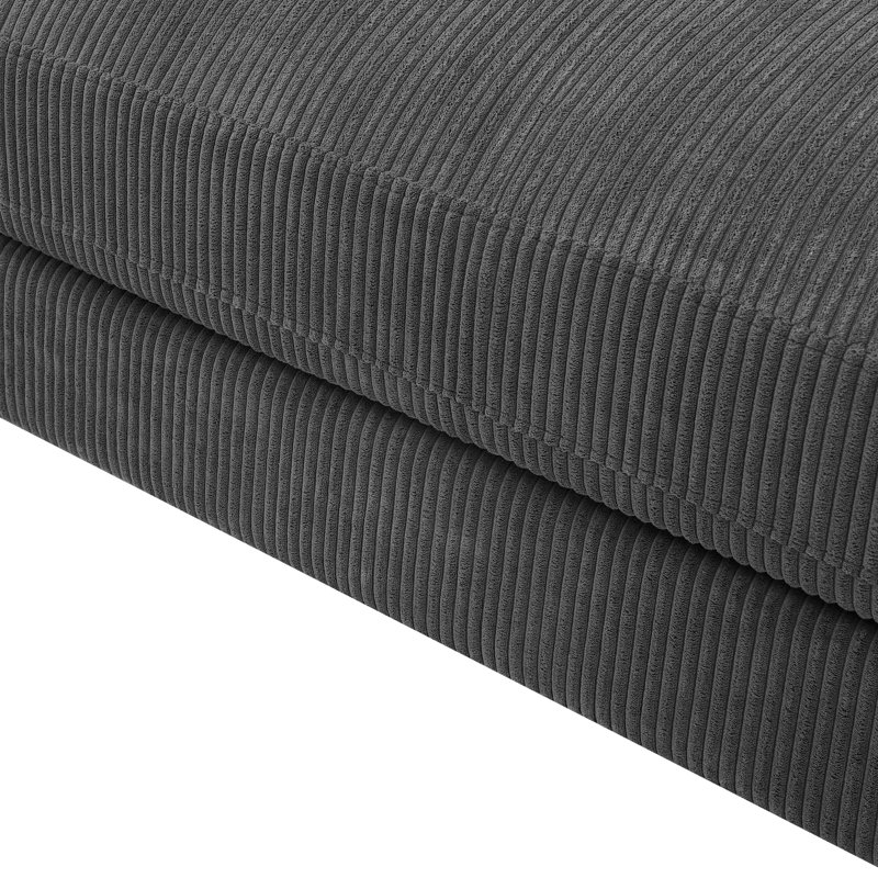 Chaise longue rembourrée Ayvion, Chaise longue gris foncé KD