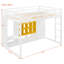 Lit mezzanine pour enfants avec placard, tablettes et armoire - Structure de lit en bois compacte avec solutions de rangement-115163437-115163440