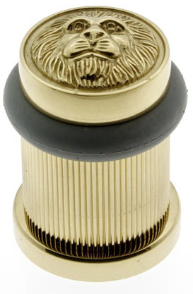 Lion Head Solid Brass Floor Mount Stop