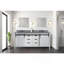 Meuble-lavabo double blanc 80 po X P 22 po D-660990597