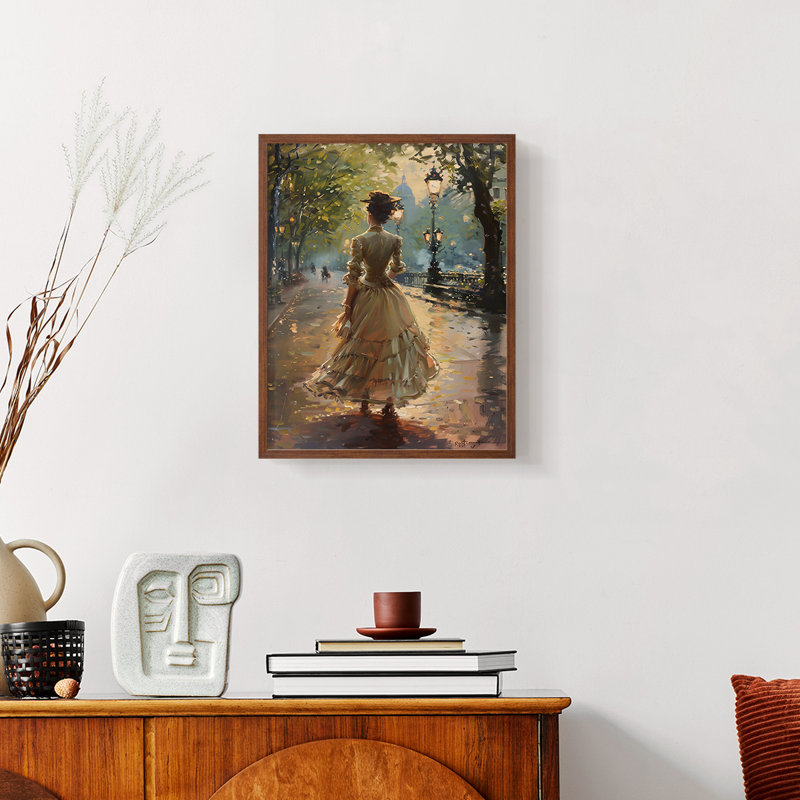 «WOMEN-CVI», reproduction d'art encadrée - prêt à accrocher, Noyer, H 10 po x l 8 po