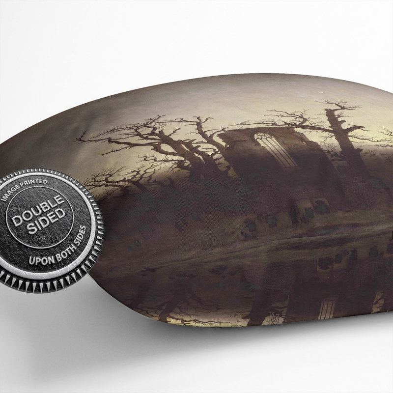 The Abbey And The Oakwood Square Throw Cushion, 40cm H x 40cm W x 15cm D