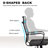Amaiia Mid-Back Ribbed Upholstered Swivel Genuine Leather Ergonomic Office Desk Chair, Conference Chair-795756785