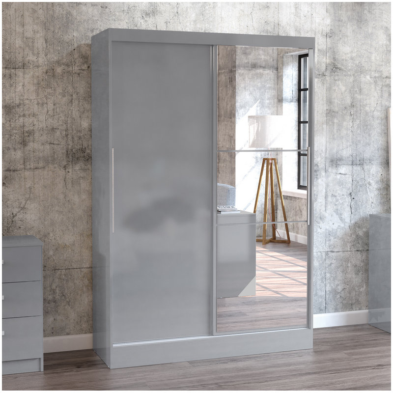 Oslo 2 Door Sliding Wardrobe, Grey