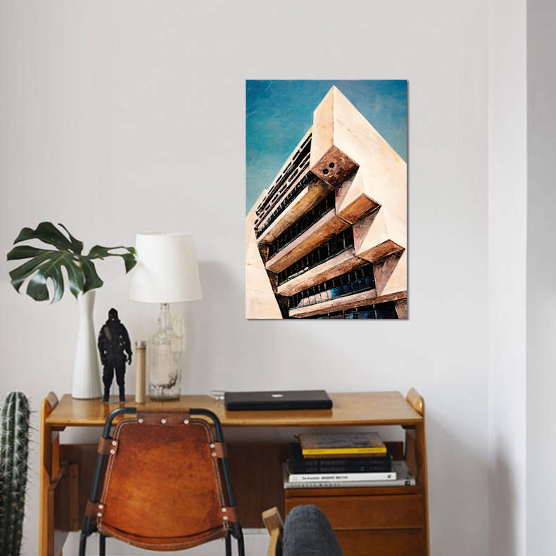 « dallas city », reproduction d’impression sur toile, H 26 po x l 18 po x P 1,5 po, Toile tendue, Pas de tapis