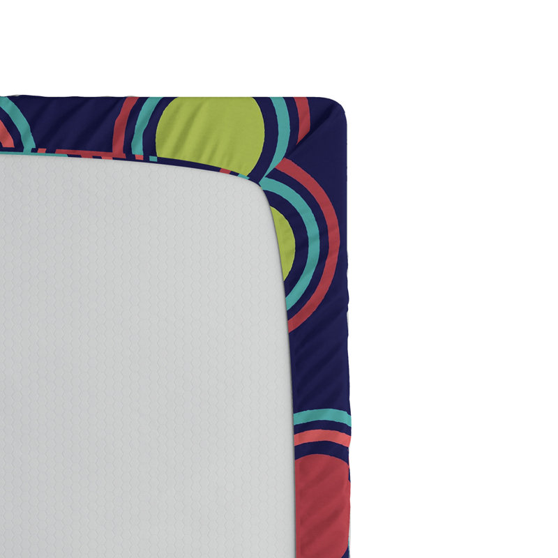 Microfiber Geometric Fitted Sheet, Full Fitted Sheet