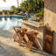 Chaise pliante en bois