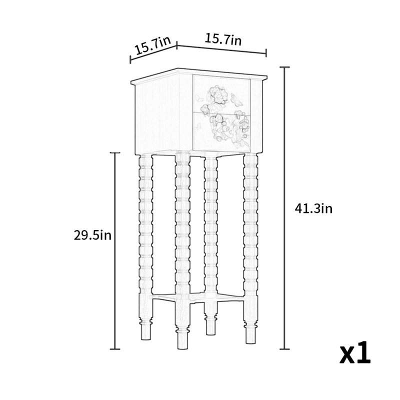 Armoire d'appoint romantique et romantique