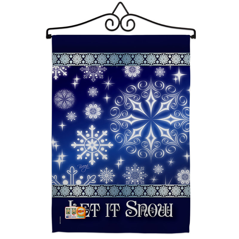 Laissez le Snow Dream 2 faces polyester 19 x 13 po Ensemble de drapeaux