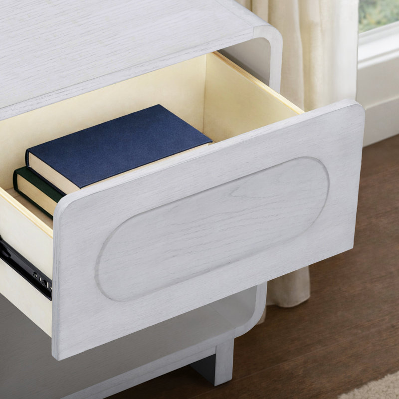 Table de chevet 1 tiroir Tenley, Blanc