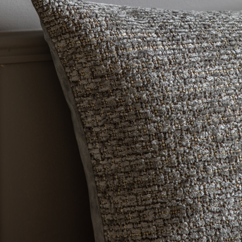 Aeiden Grey Square Cushion Cover