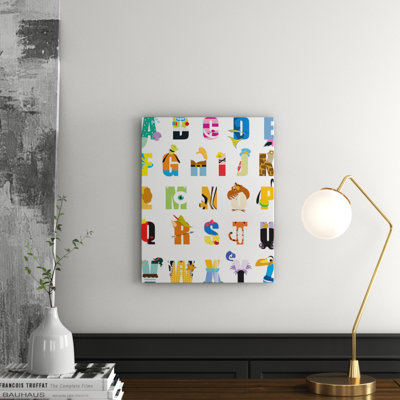 Disney Alphabet Textual Art on Canvas