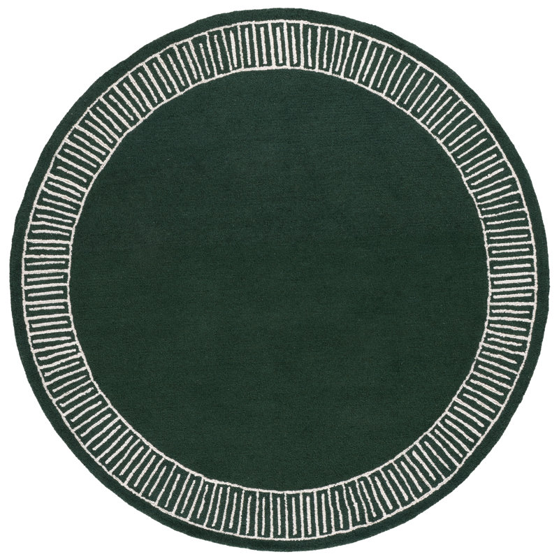 Metro 465 Hand Tufted 80% Wool; 20% Cotton Geometric Rug, Round 6'
