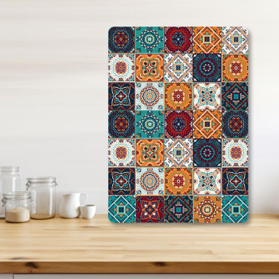 Planche à découper en verre trempé de qualité supérieure Flourish, 9,8 x 13,8 pouces | Pieds en silicone 100% antibactériens, faciles à nettoyer et antidérapants | Cuisine durable indispensable pour une préparation sécuritaire des aliments, design élégant et fonctionnel