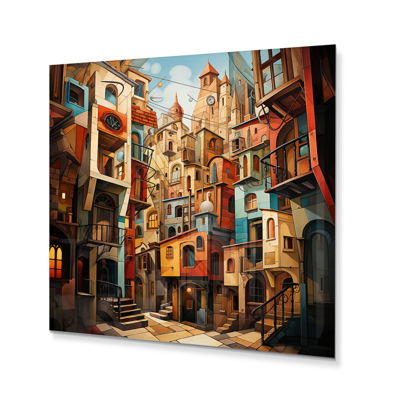 «Cubism Art Multi Dimensional II», reproduction non encadrée sur métal, H 16 po x l 16 po x P 1 po