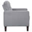 Chaise d'appoint rembourrée capitonnée avec design compact et confort à ressorts ensachés