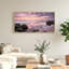 Ensemble de 1 tableau sur toile représentant un coucher de soleil sur la plage-129068866-129068865